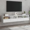 Vidaxl Ścienne Szafki Tv, 2 Szt., Białe, 80X30X30 Cm