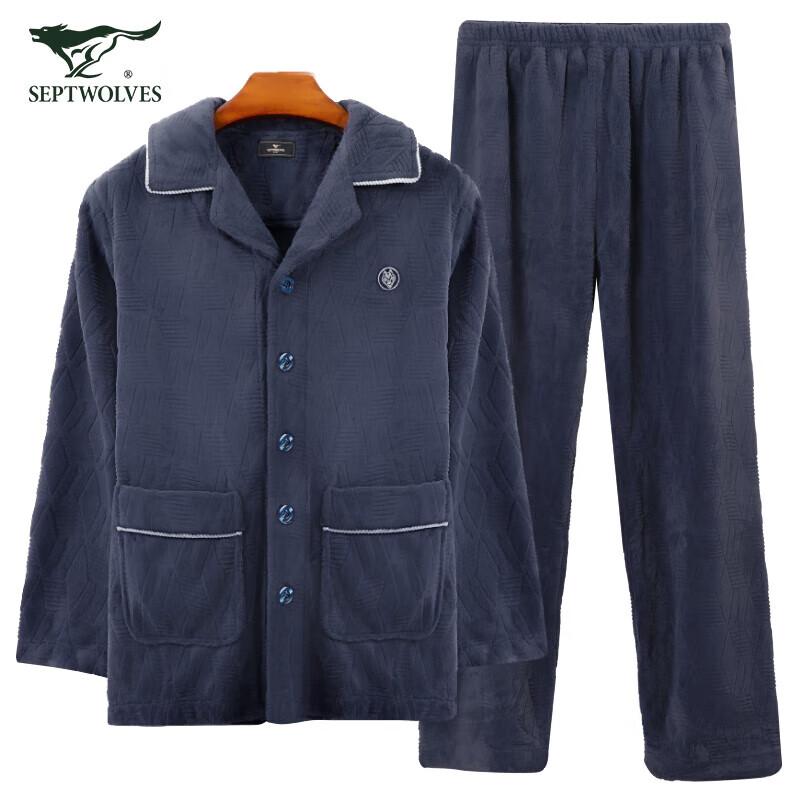 Qipilong Men s Flannel Pajama & Loungewear Set XL