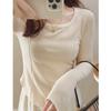 Women Slim Fit Long Sleeve Solid Inner Wear Bottoming T Shirt Top