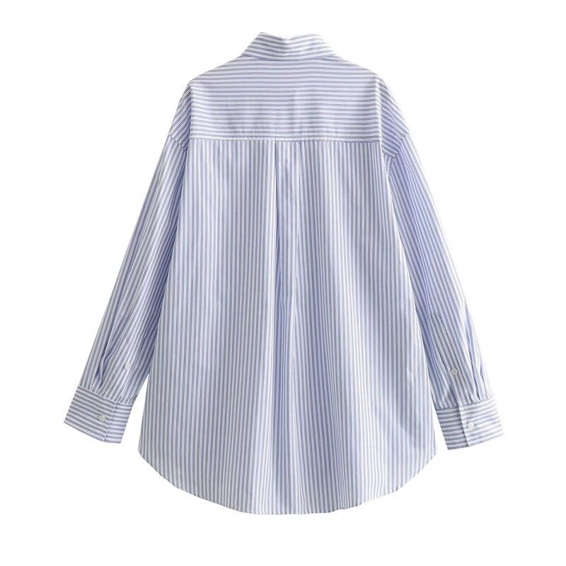 Western Style 2024 Spring New Women clothes Elegant All-Match Trench coat Fabric Loose Shirts 1957004 250