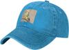 Pale Yellow Budgie Bird Picture Baseball Cap Washed Denim Casual Adjustable Hat for Men Women