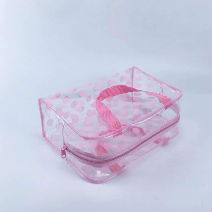 Waterproof PVC Transparent Toiletry and Cosmetics Travel Organizer Bag