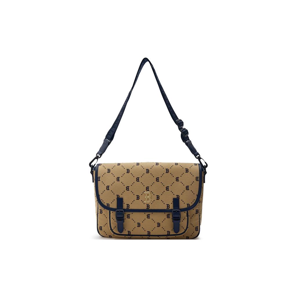 New MLB Polyester Messenger Bag Shoulder Bag Crossbody Bag Regular Women's Brown 7ACRMD74N-43BGS