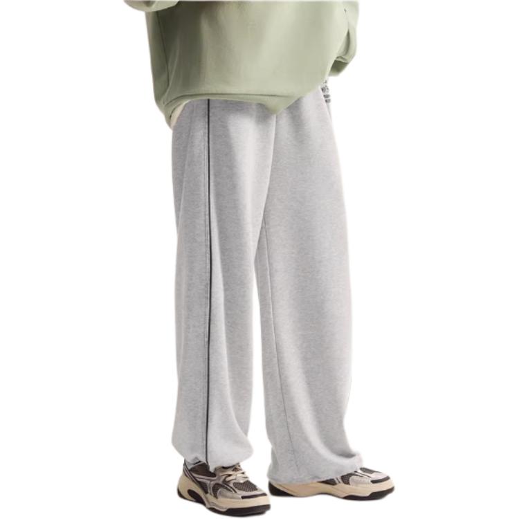 Li-Ning Sports Lifestyle Series Letter Logo Printed Straight Leg Casual Wide Leg Pants Knitted Sports Pants Women pants AKLU840-6