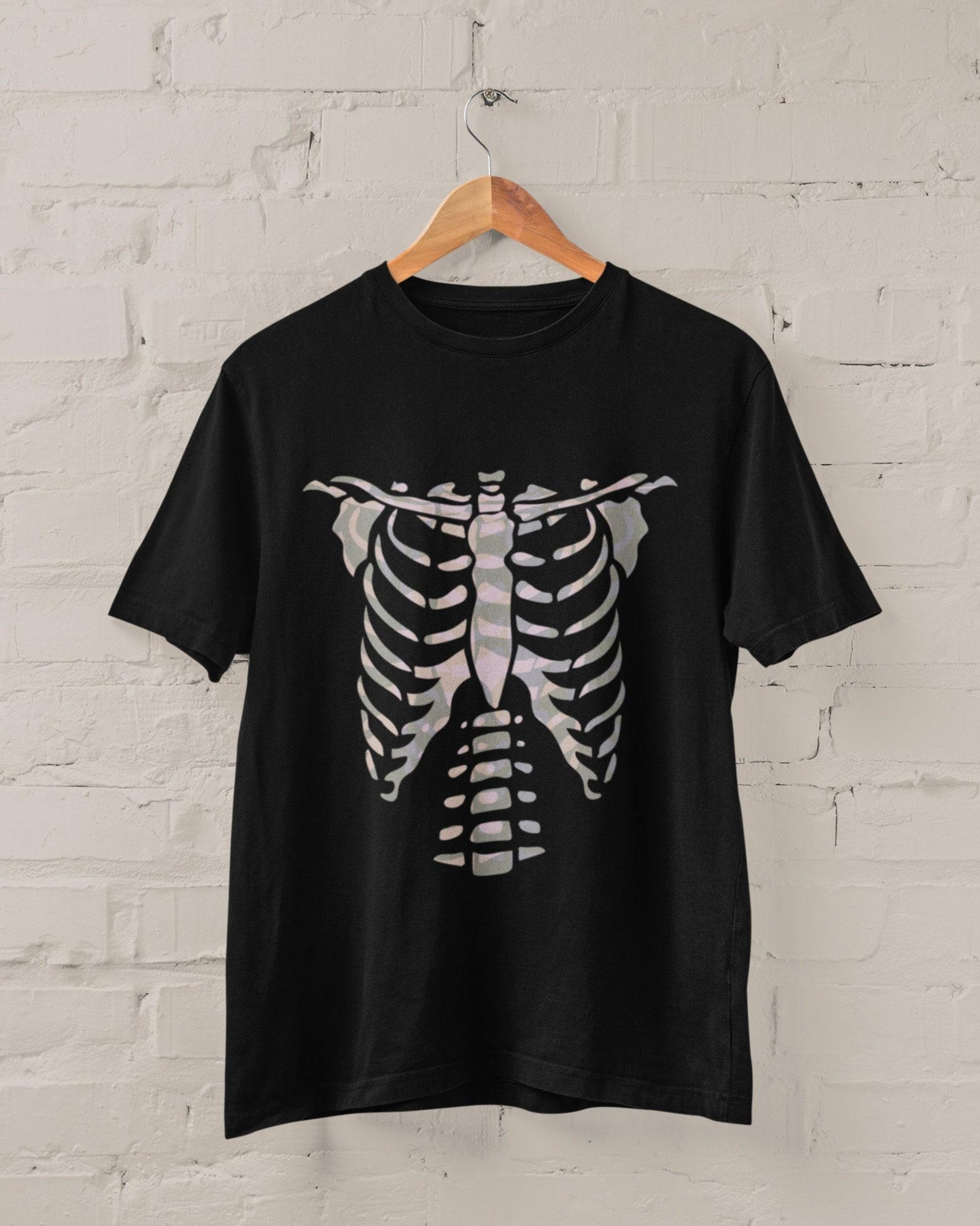 Grunge Clothing, Alt Clothing, Skeleton Ribs Tshirt, Grunge Shirt, Witch Clothing, Mall Goth, Pastel Goth, Trad Goth Clothing, Dark Academia 2XL