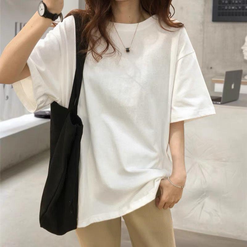 

Угольно-серая футболка с коротким рукавом с принтом наушников Женская 2024 Лето Новый Поступление Модный Стиль Текстура Трендовый Ins Тот же Стиль Топ White [pure color]] XL