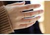 Japanese Style S925 Sterling Silver 14K Gold Plated Cubic Zirconia Ring - Elegant, Versatile, and Slim Design