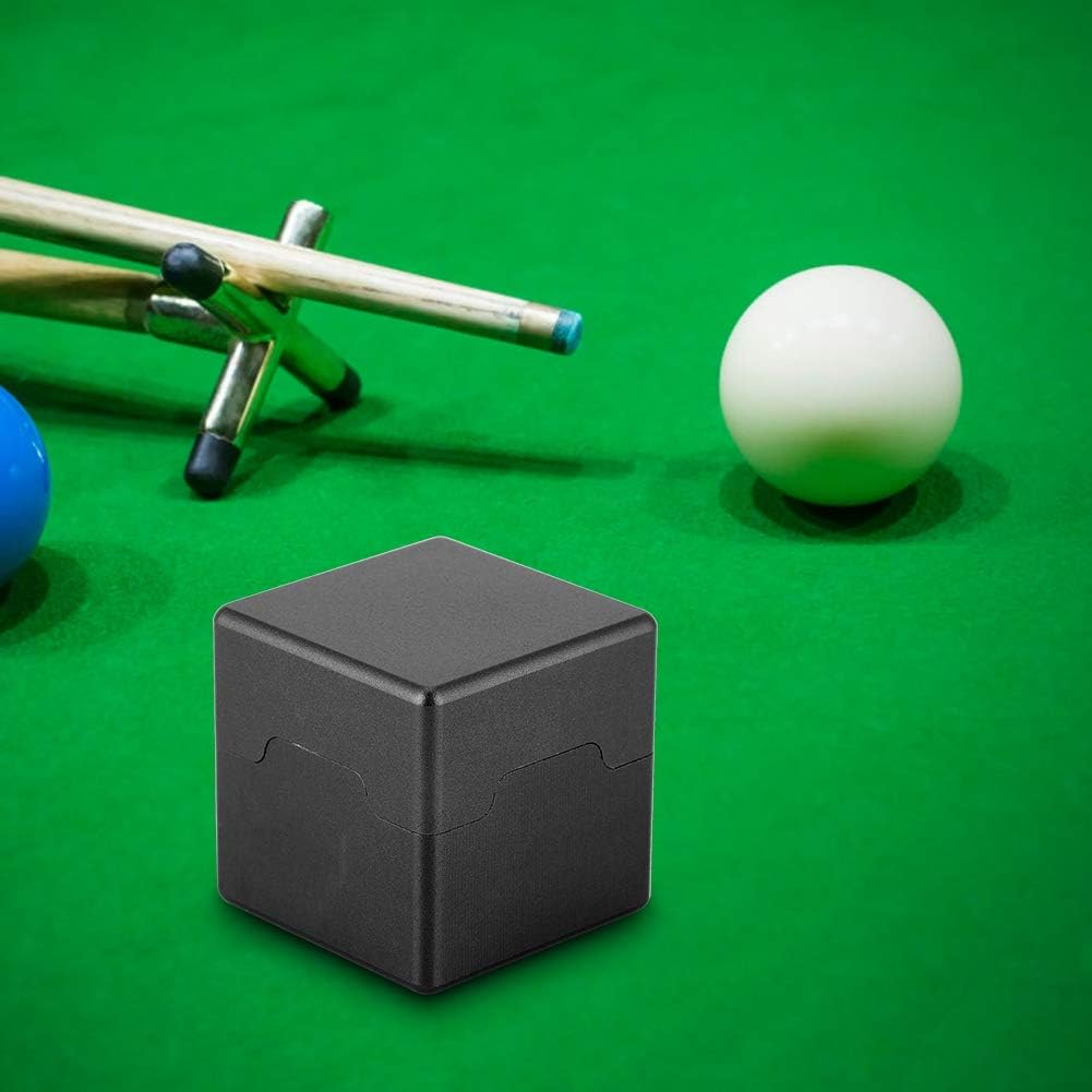 OUKENS Cue Tip Chalk Holder, Aluminum Portable Mini Magnetic Billiard Pool Chalks Carrying Case for Billiard Cue Billiard Accessory