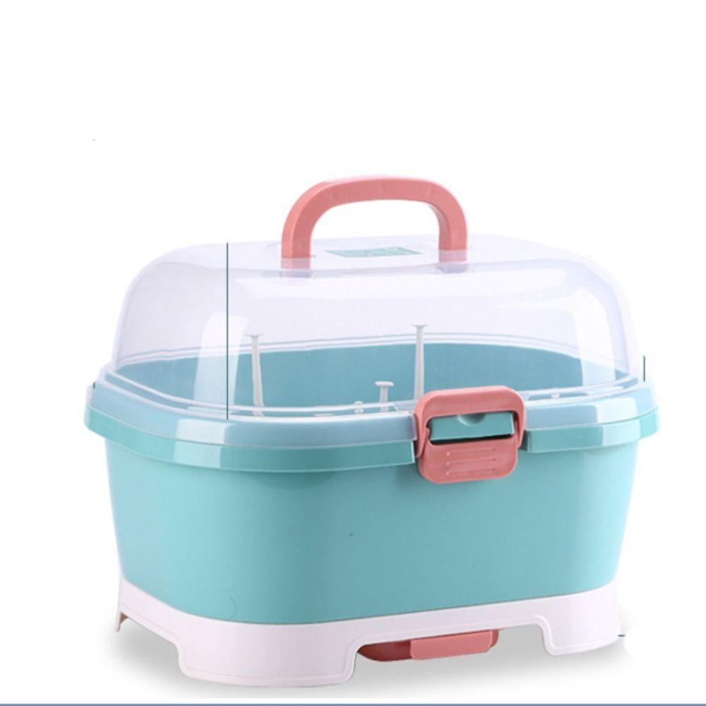 With Cover Nursing Bottle Storage Box Dustproof Baby Bottle Organizer Outdoor Travel