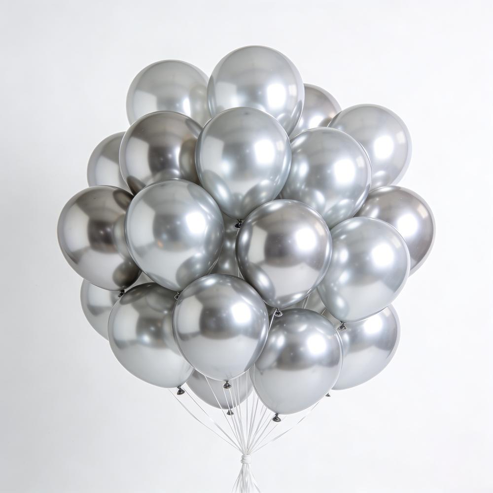 

20pcs Metal Gold Silver Balloons Gold Glitter Paper Scraps Transparent Balloon Birthday Party Wedding Decoration 12inch Ballon 12inch 20pcs