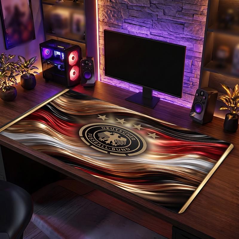 Germany Football Crest Mouse Pad, Extended Non Slip Rubber Desk Mat for Gaming Office Laptop Fan Gift