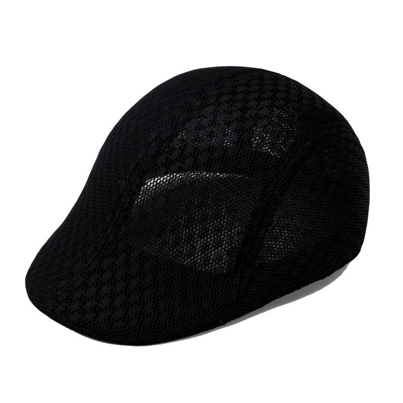 Summer Breathable Mesh Hollow Berets Hat For Men Convenient Spring Summer Beret Quick-drying Cap Retro Sun Newsboy Hats Painter