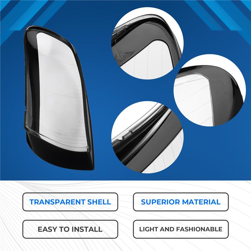 ABLZ-For Volvo C30 2006-2010 Car Lampshade Lamp Shade Front Headlight Cover Clear Lens Shell Lampcover Mask
