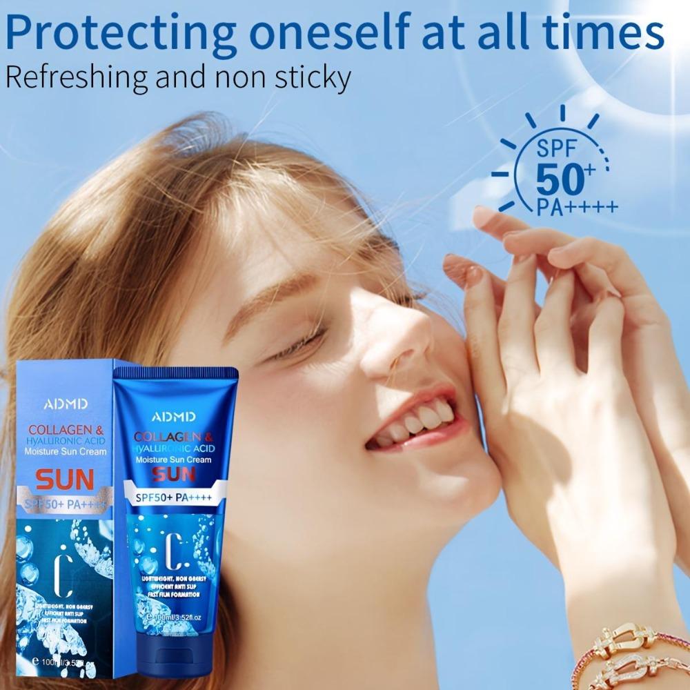 

Collagen sunscreen lotion, convenient to carry for outdoor UV protection. 100g