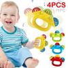 Baby Rattles Toy Toddler Early Educational Toys for Kids Boys Girls Soother Sound Grasping Hand Bells Sensory Toy Newborn Gift