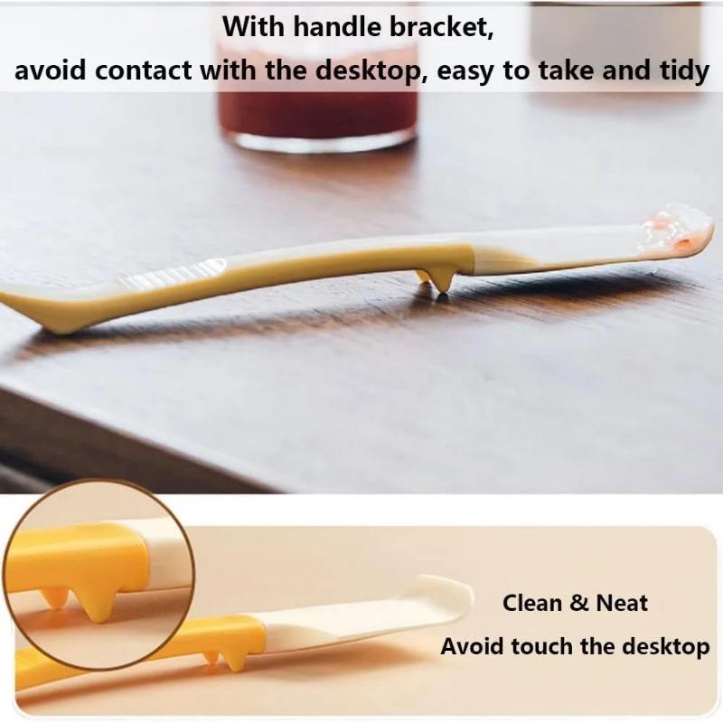Silicone Jam Spatula with Can Opener End Multi Purpose Spreaders for Jar Peanut Butter Jelly Chocolate Spreader Mixing Scraper