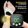 Electric Cordless Hand Wrist Massager 10 Mode Vibration Massage 29 Levels Massage Hands Rechargeable Wrist Brace Protector Wrap
