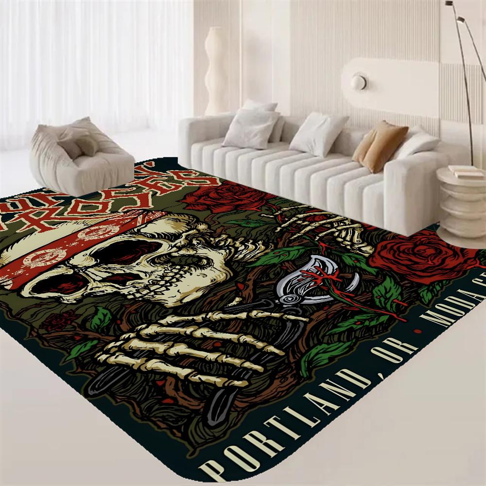 Guns n'roses Band Retro Raummatten Waschbar Rutschfest Wohnzimmer Sofa Stühle Bereichsmatte Küche Alfombra