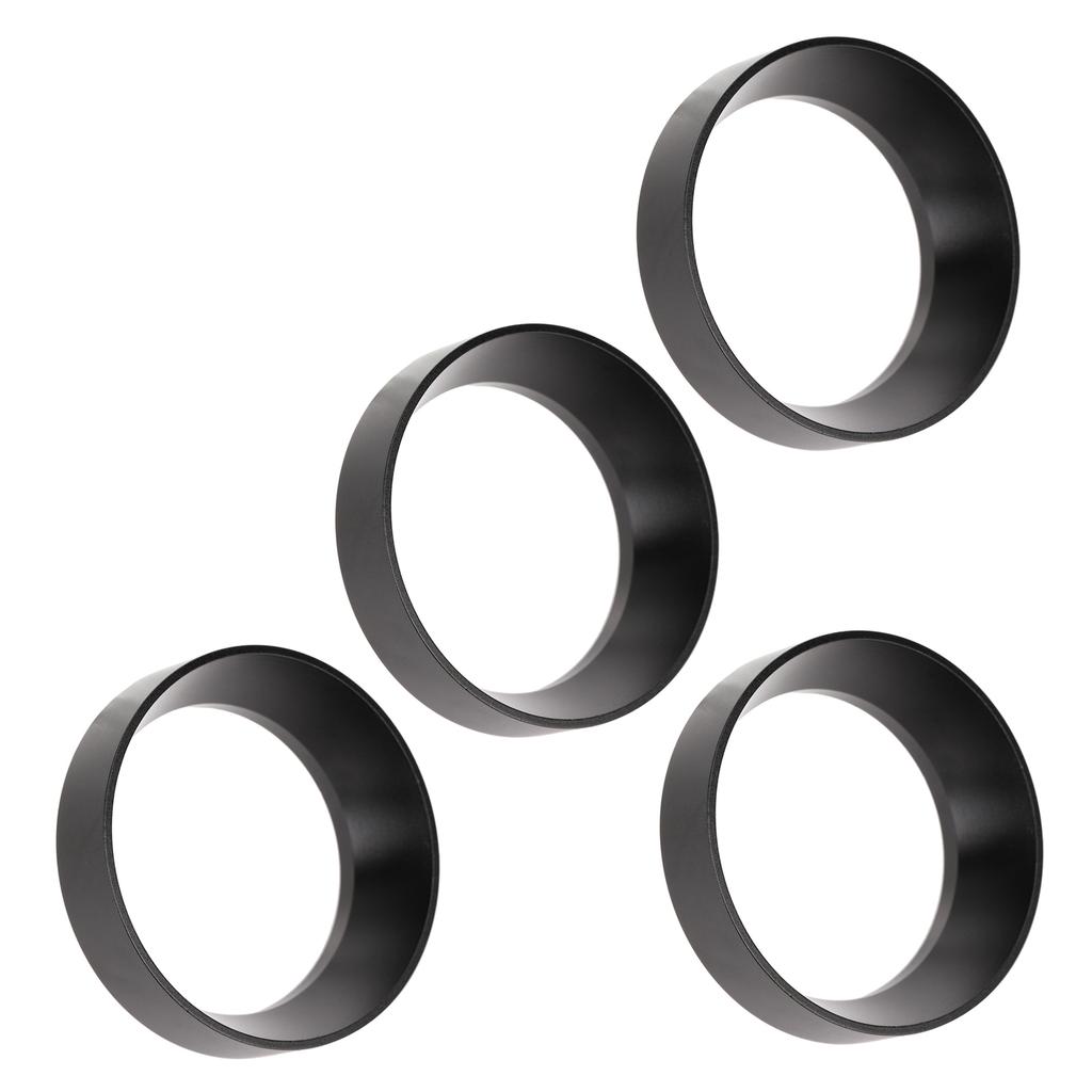 4PCS Coffee Dosing Rings Aluminum Safe Magnetic Coffee Portafilter Funnel for Home and Office Black 53mm 2.09in