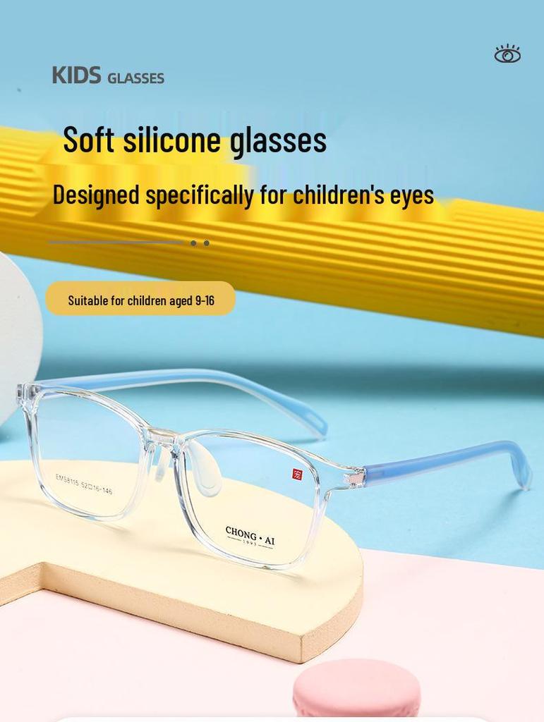 Ultra-light Eco-friendly Student Prescription Glasses Frame with Defocus Control and No-pressure Nose Pads