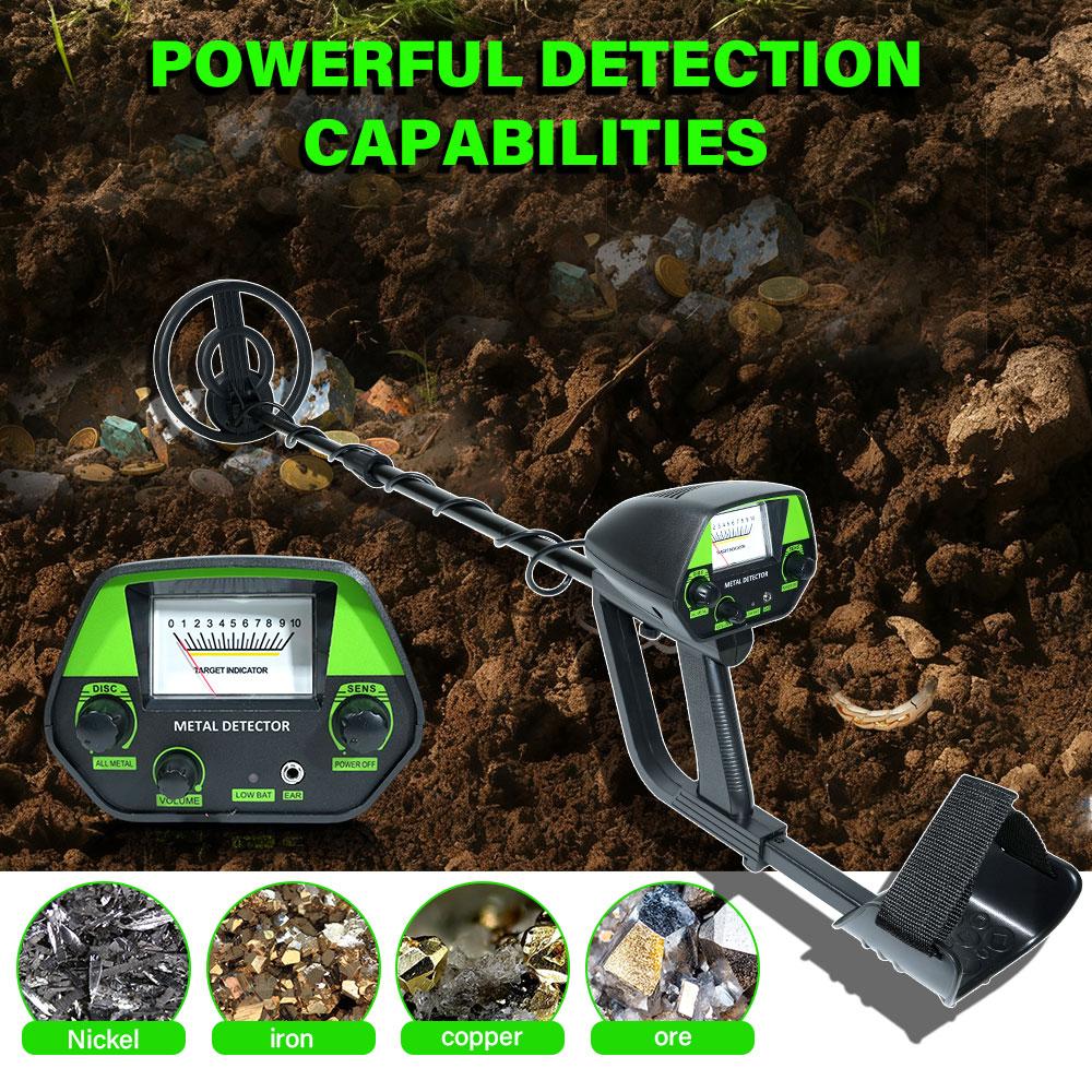 Underground Metal Detector MD5090 IP68 Waterproof Search Coil Treasures Lightweight Gold Detector Finders for Adults and Kids
