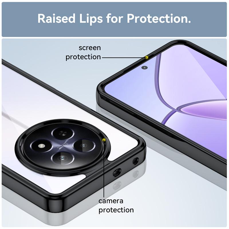 For Realme 13 5G Case Realme 13 5G Cover Funda Clear PC + TPU Shockproof Silicone Protective Phone Back Cover For Realme 13 5G