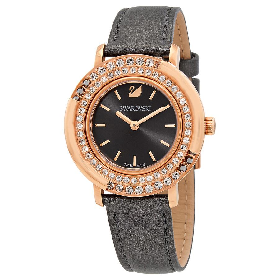 

Swarovski Playful Lady Series Watch Quartz Movement Leather Strap 34Mm Black Dial Women watches 5243047 Black Dial