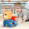 Electric Walking Crawling Dinosaur Dog Pig Toy With Music & Led Light, Musical Electronic Pet Animal Toys For Babies Toddlers