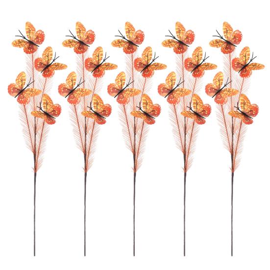 5PCS Artificial Flowers Bright Colors Lifelike Artificial Flowers Never Fade Reusable Fake Flowers for Home Living Room Bedroom