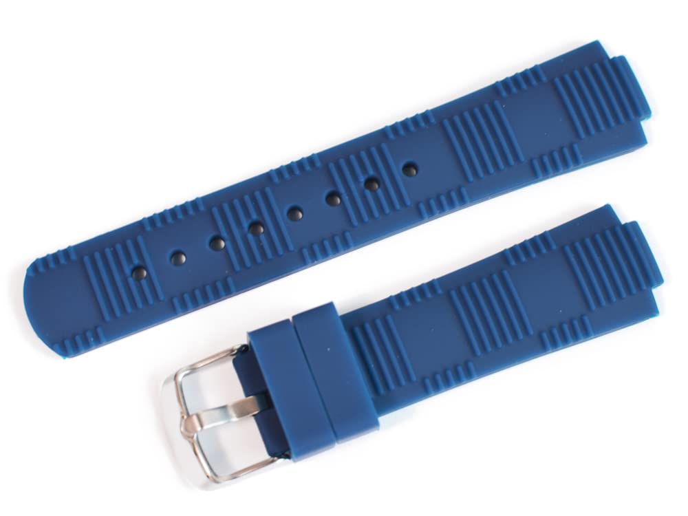 [Import King Original] [TAMBOUR Men s Rubber Strap Replacement - Blue - 2118mm]