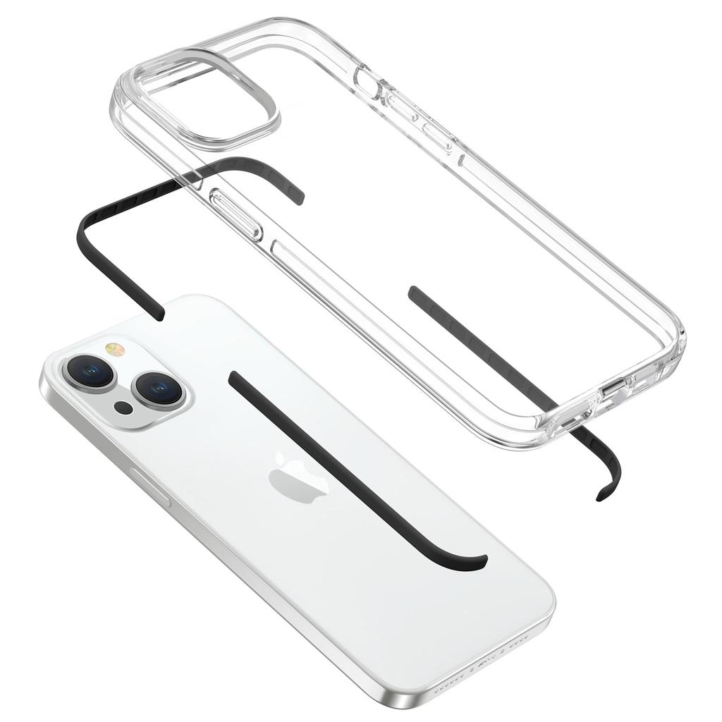 For iPhone 15 Plus Anti-Scratch Phone Cover Clear Slim Dustproof TPU+TPE Mobile Phone Case Shell