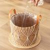 Rattan Storage Basket Living Room Flower Pot Home Decor Durable Net Pocket Pot Outdoor Lawn Decoration