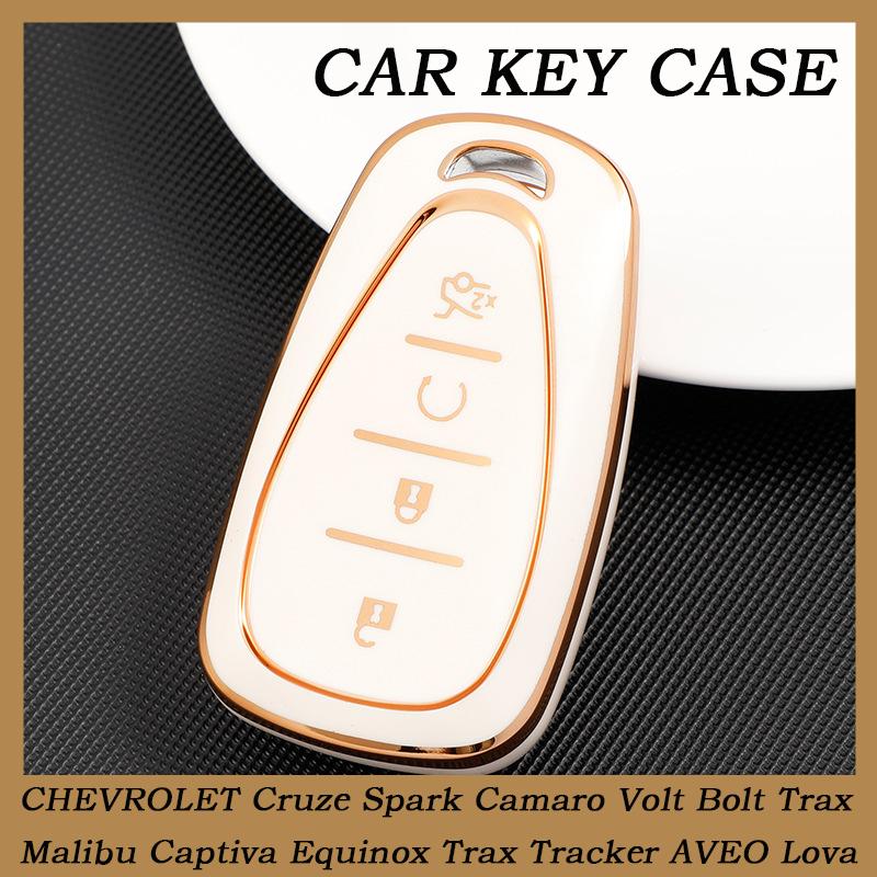 

Phnom Penh For CHEVROLET Cruze Spark Camaro Volt Bolt Trax Malibu Captiva Equinox Trax Tracker AVEO Lova TPU Car Key Case Key Cover 4 buttons червоний