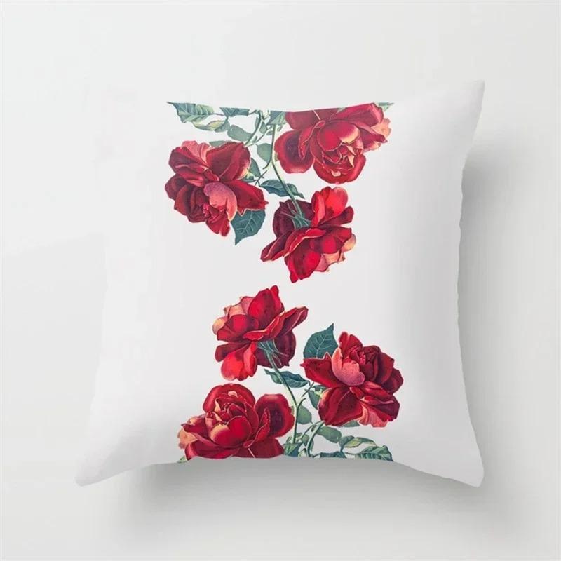 Cute Red Print Geometric Red Plaid Pink Lolita Pillow Cover Decorative Modern Nordic Throw Pillow Cover