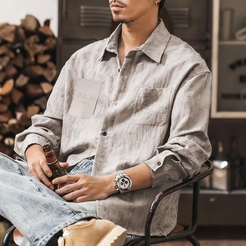 Jieleinuo Men s New Chinese Style Linen Blend Casual Shirt S (95-110 lbs)