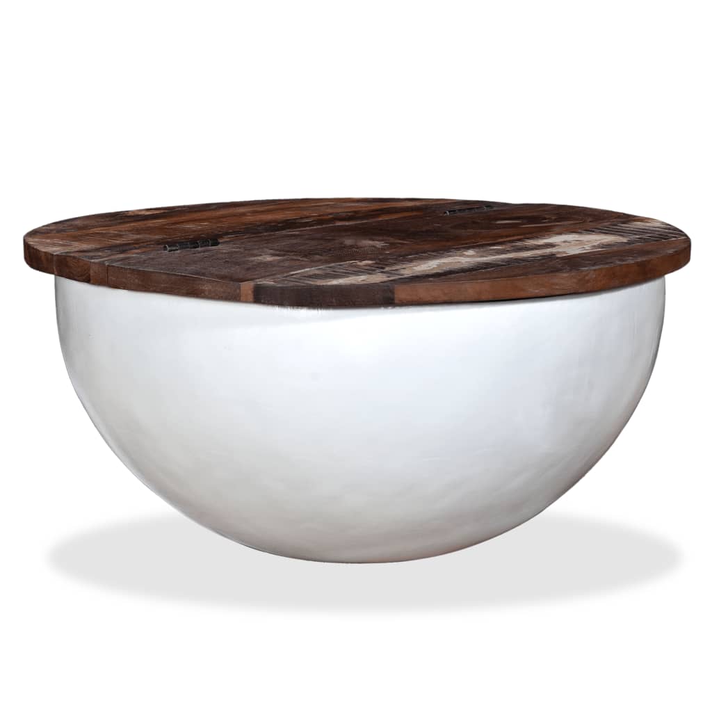  Reclaimed Wood Coffee Table, Bowl Shape