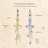 Transparent Phone Charm Star Flower Bead Phone Charm Pendant Mobile Phone Chain  Bag Accessories