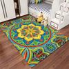 Colorful Mandala Pattern Carpet with Bohemian Style for Living Room Suitable for use as an anti-slip for living room bedroom sofas