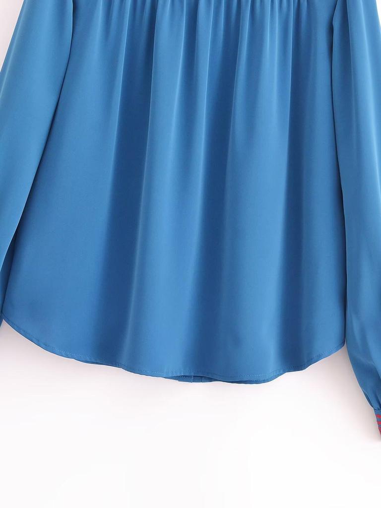 2024 Autumn Women's European & American Style Red Embroidered Denim Shirt