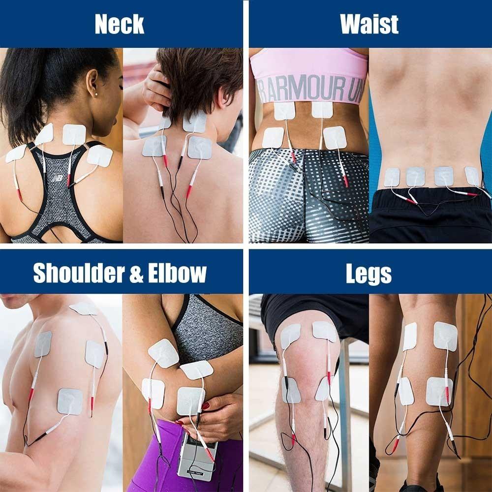 TENS/EMS Pain Relief Muscle Stimulator Machine Portable Dual Channels Electronic Physiotherapy Device Household Meridian Massager
