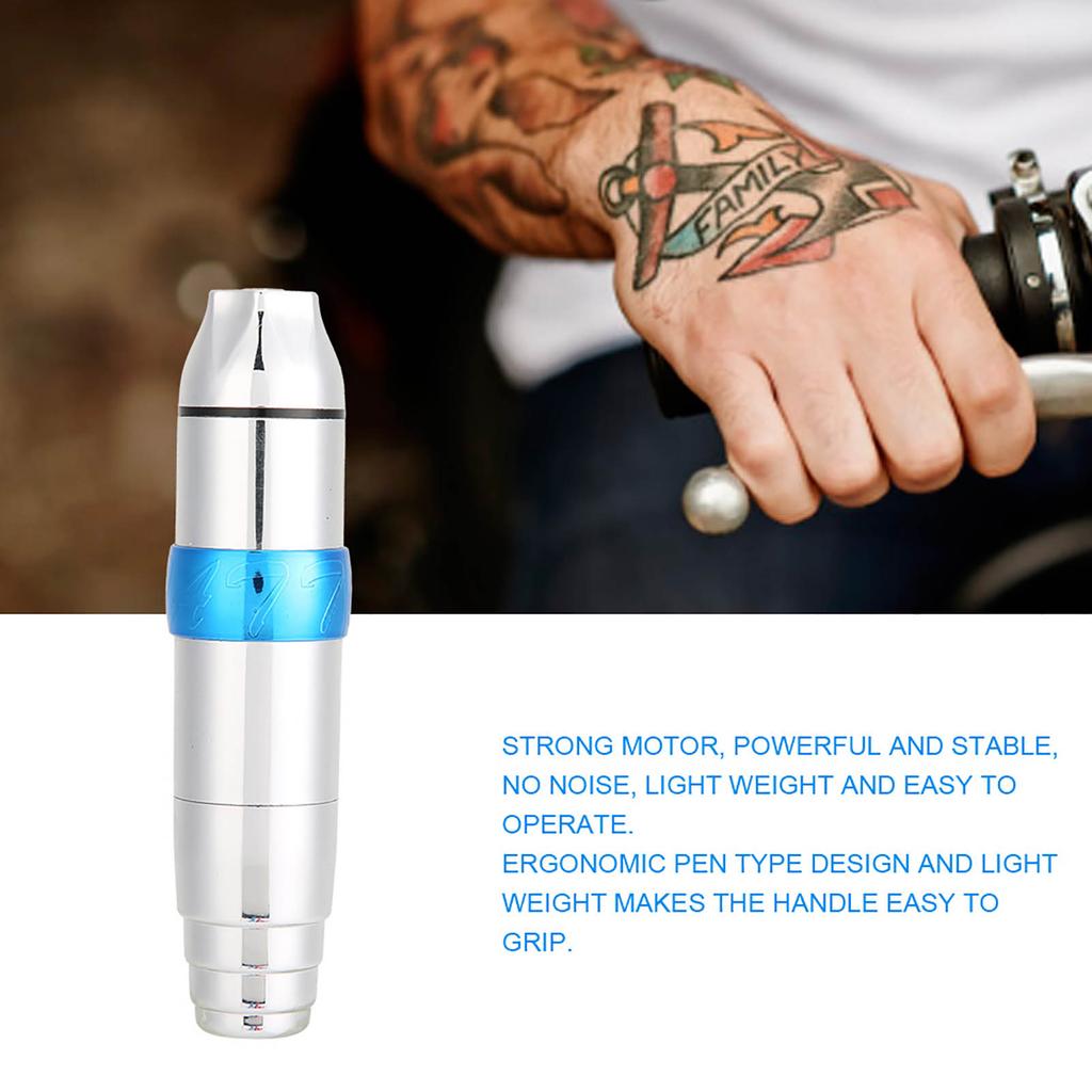Professionale Motore Potente Macchina Elettrica per Tatuaggi Strumento per Tatuatori Interfaccia RCA Argento