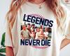 Retro Comfort 1990s Sandlot Legends Never Die Shirt, Baseball T-Shirt, Baseball Squad Crew Shirts, Baseball Team Tee