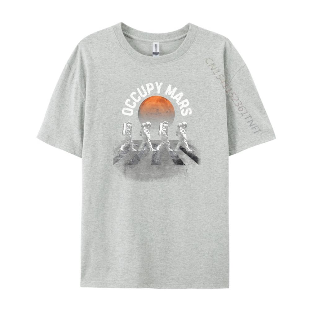 Occupy Mars Astronauts Walking Anime T Shirts Summer Vintage Vintage Style