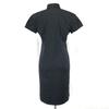 RALPH LAUREN Short Sleeve Shirt Dress Front Button Women’s S Black Midi(USED)