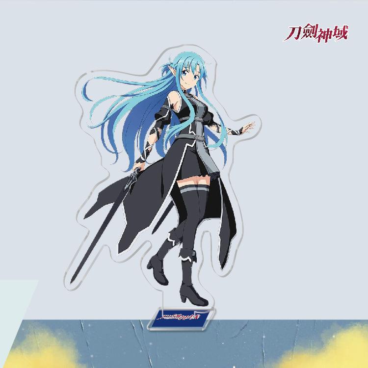 Anime Game Merchandise Sword Art Online Acrylic Stand Figures Kirito Asuna Sinon