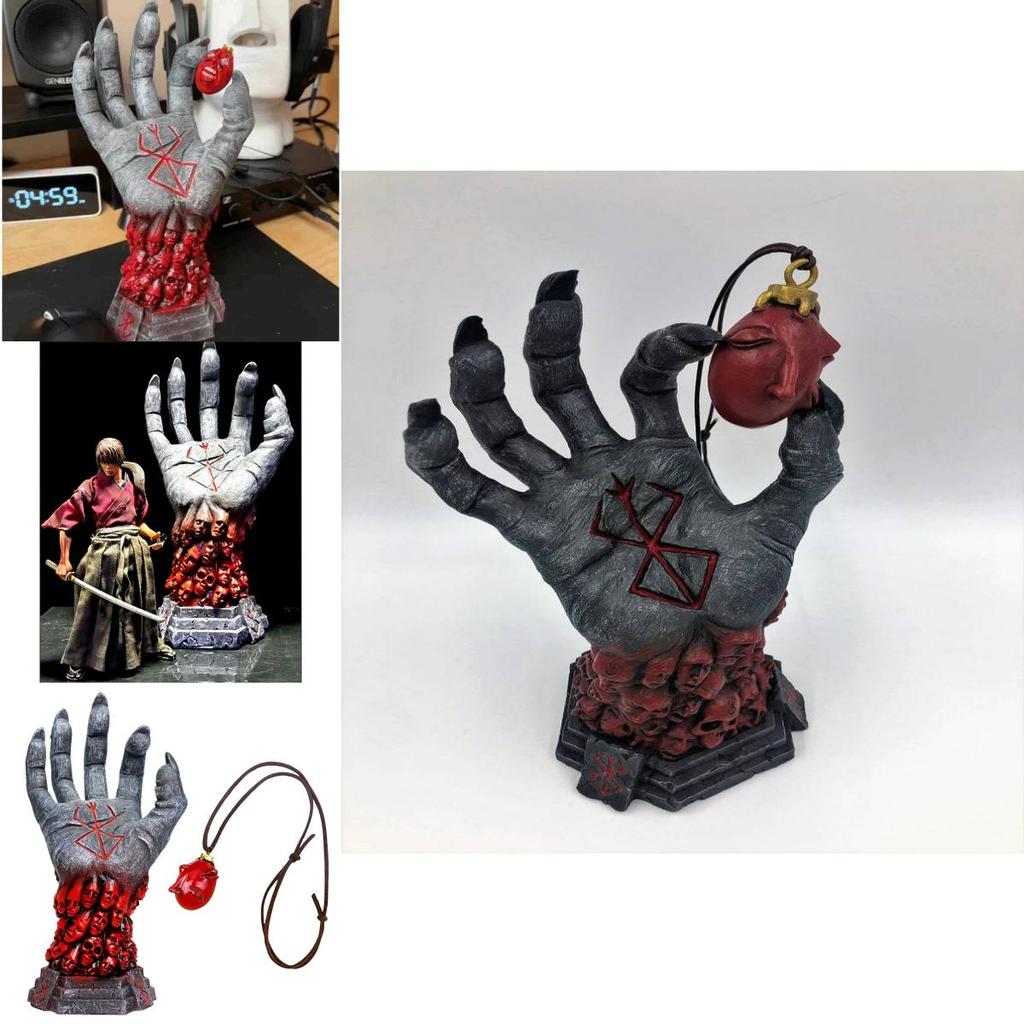 Unglaubliches Berserk Hand Gottes Dekorative Harz-Kunstwerke Fesselndes Halloween-Display