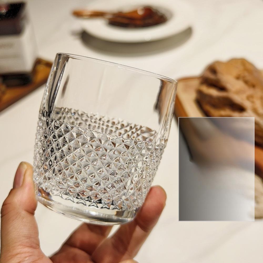 Whiskyglas Ins Ausländische Weingläser Schlichter Stil Glas Trinkbecher Europäischer Stil Likör Dickes Bierglas für Bar Weinutensilien