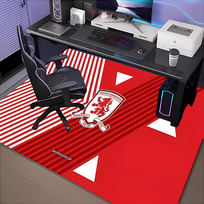 1PC Middlesbrough Football Club Crest Floor Mat for Living Room, Game Rooms, Office, Bedroom, Office Floor Mat Playful Design, Christmas fan gifts