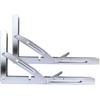 2 Pieces Folding Heavy Duty Shelf-Bracket Bench Table Folding Shelf or Bracket, Max. Load 550lbs