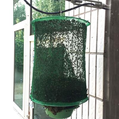 Wiederverwendbarer Hänge-Fliegenfänger Farm-Fliegenfänger Mückenkäfig Faltbarer Insektenfangnetz für Zuhause Ranch Garten Umweltschutz Ohne Schüssel
